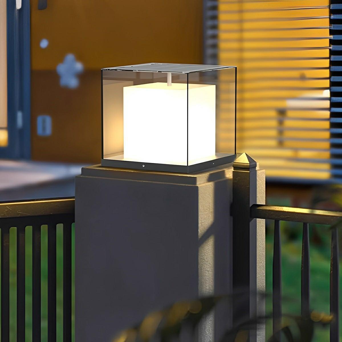 Modern Waterproof Square LED Outdoor Post Lights