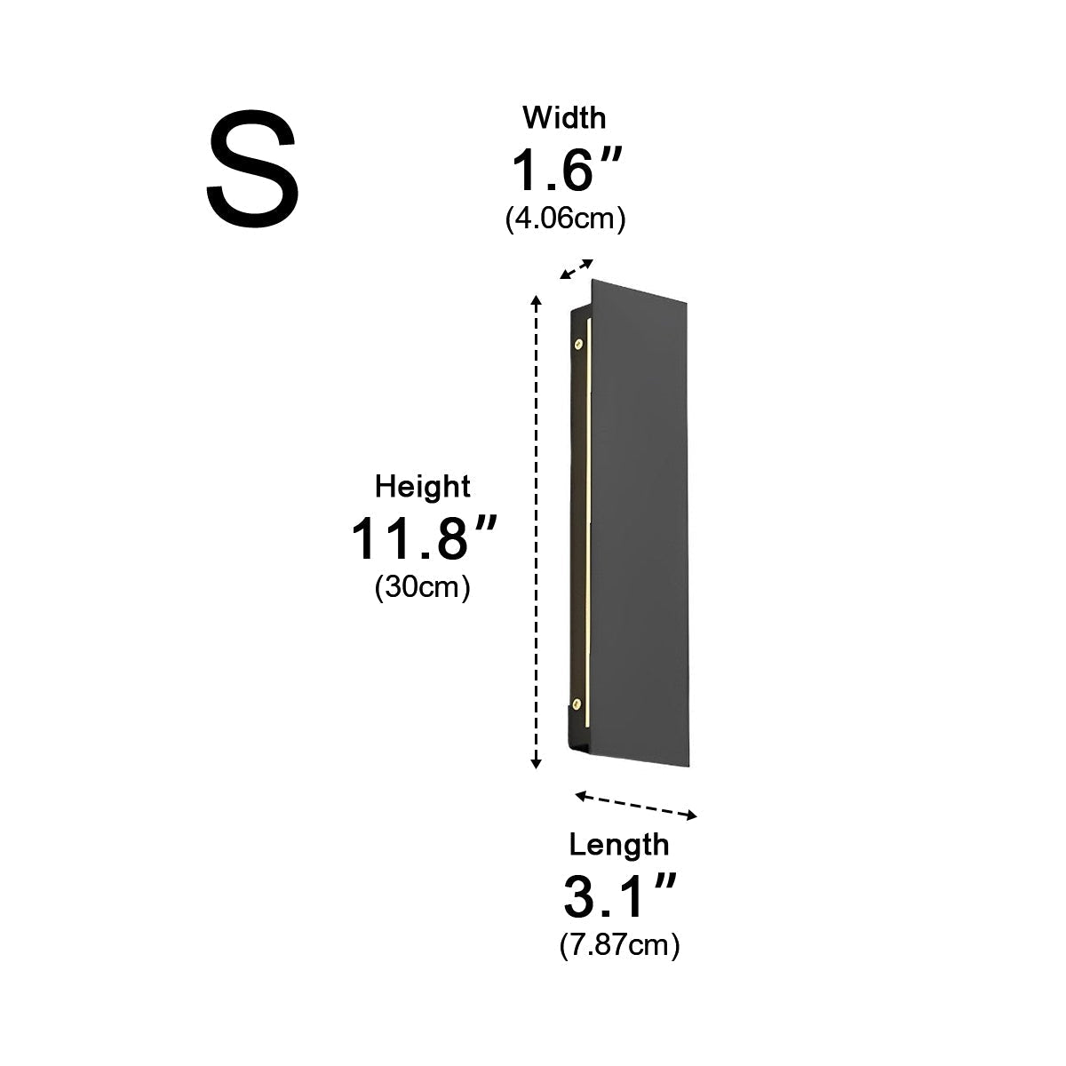 Outdoor Modern Waterproof Long Strip Bright LED Wall Light for Villa Courtyard