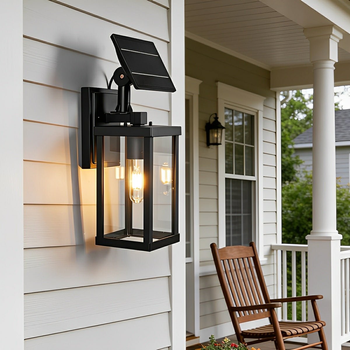 Rustic Rectangular Waterproof Outdoor LED Porch Wall Lights