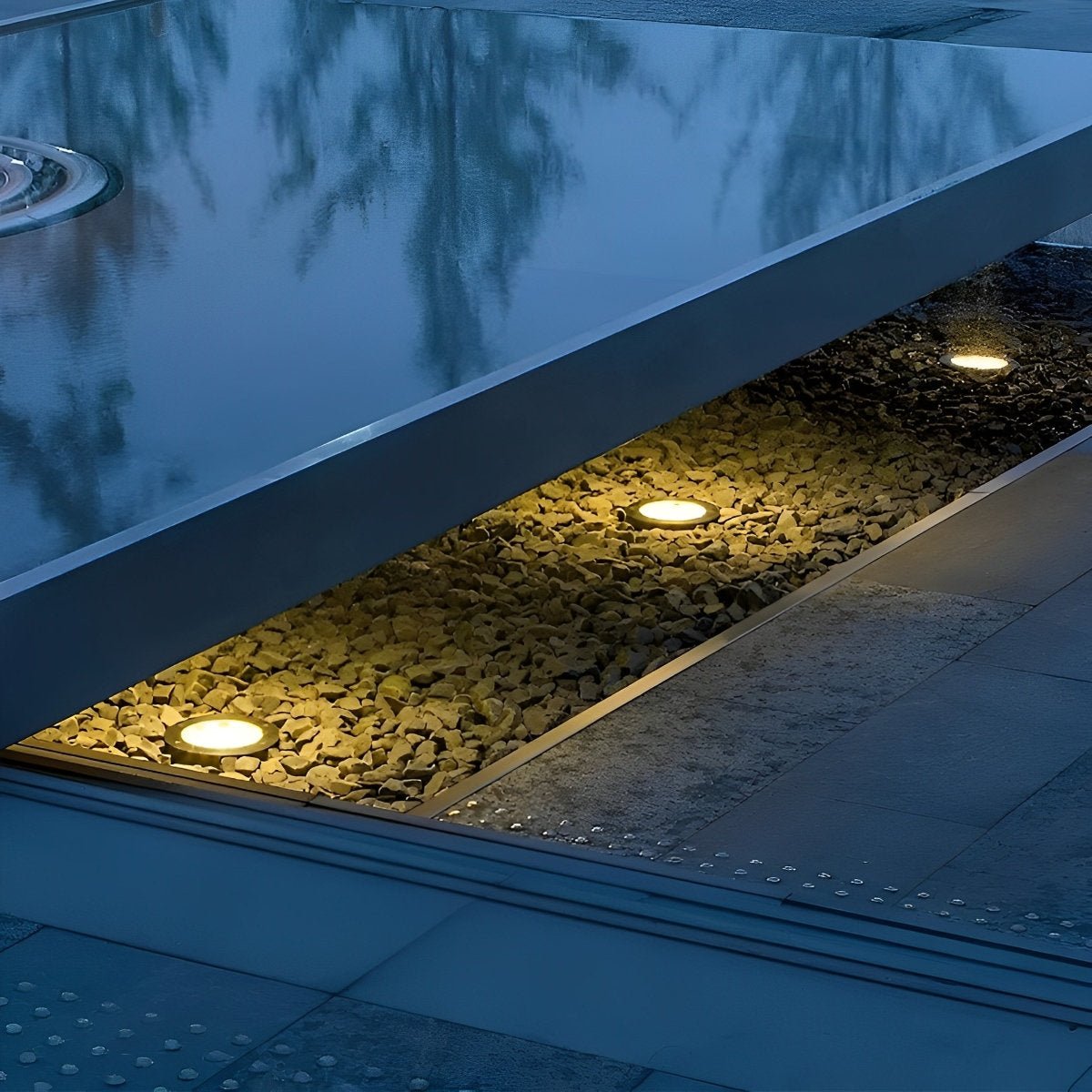 LED Recessed In-Ground Deck Stair Lights Outdoor Step Lights 16 Pcs