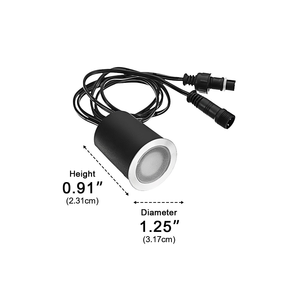 LED Recessed In-Ground Deck Stair Lights Outdoor Step Lights 16 Pcs