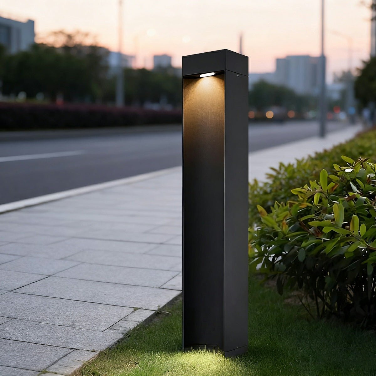 Square LED Waterproof Black Modern Outdoor Lawn Light Path Lights