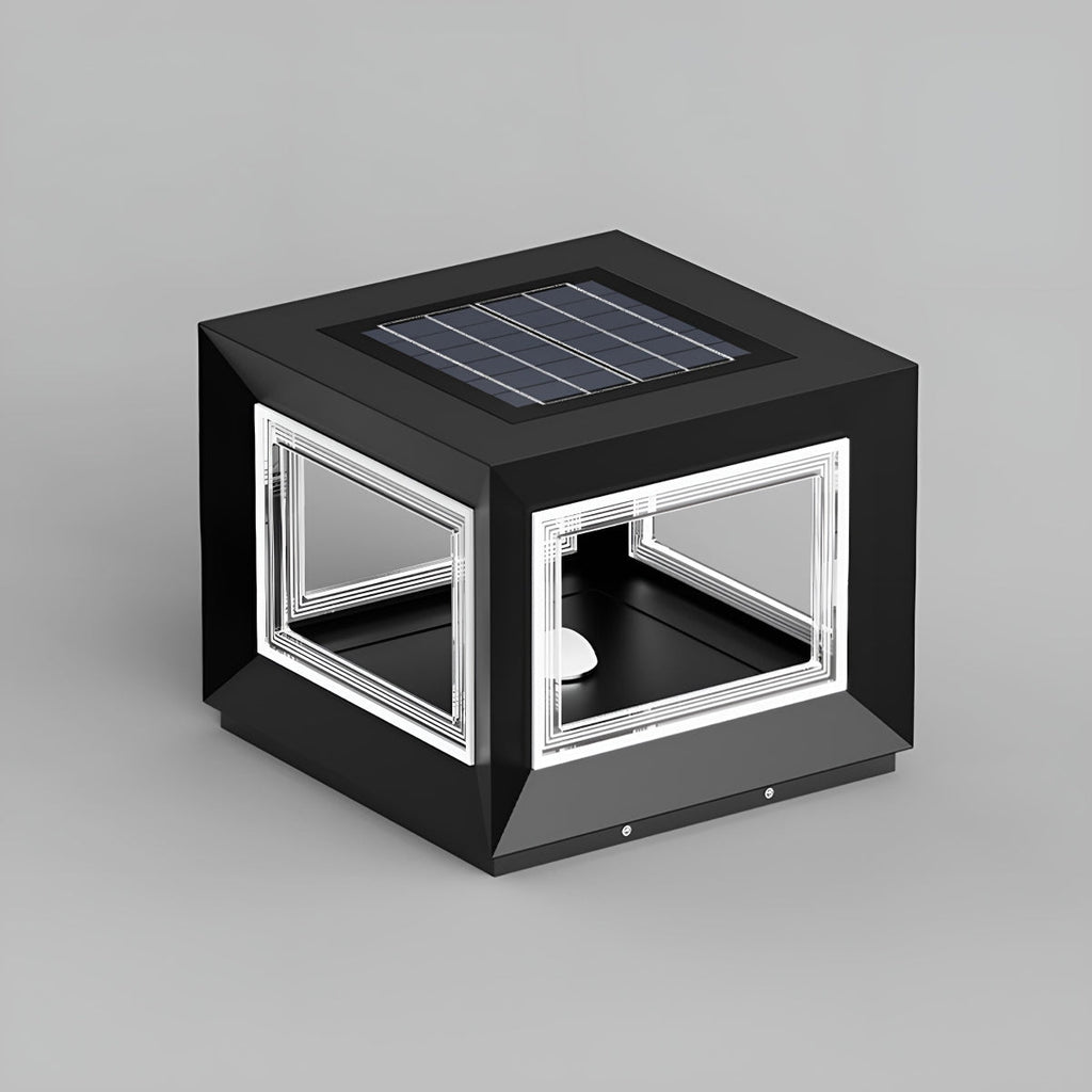 Square Modern Stainless Steel Waterproof LED Outdoor Post Lights