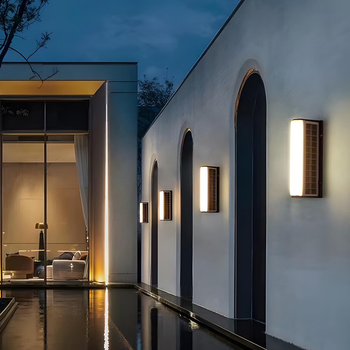 Waterproof  Solar Modern Rectangular Minimalist LED Strip Light