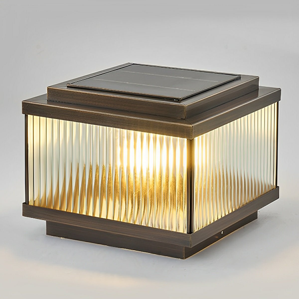 Waterproof Vintage Copper Square LED Outdoor Post Lights